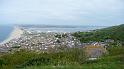 P1000327- Vue depuis Portland island reliee a Weymouth par un cordon naturel en galets